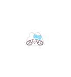 超小さいうしゃぎ！！1 水色（個別スタンプ：12）