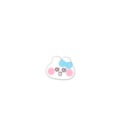超小さいうしゃぎ！！1 水色（個別スタンプ：14）