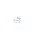超小さいうしゃぎ！！1 水色（個別スタンプ：16）