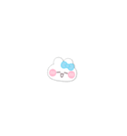 超小さいうしゃぎ！！1 水色（個別スタンプ：17）