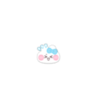超小さいうしゃぎ！！1 水色（個別スタンプ：19）
