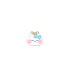 超小さいうしゃぎ！！1 水色（個別スタンプ：20）