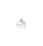 超小さいうしゃぎ！！1 水色（個別スタンプ：21）