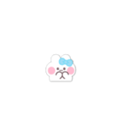 超小さいうしゃぎ！！1 水色（個別スタンプ：24）