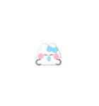 超小さいうしゃぎ！！1 水色（個別スタンプ：26）