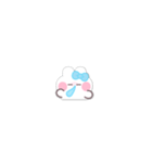 超小さいうしゃぎ！！1 水色（個別スタンプ：27）