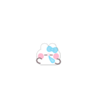 超小さいうしゃぎ！！1 水色（個別スタンプ：28）