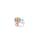 超小さいうしゃぎ！！1 水色（個別スタンプ：30）