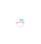 超小さいうしゃぎ！！1 水色（個別スタンプ：37）