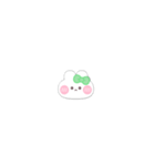 超小さいうしゃぎ！！1 緑色（個別スタンプ：3）