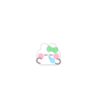 超小さいうしゃぎ！！1 緑色（個別スタンプ：28）