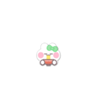 超小さいうしゃぎ！！1 緑色（個別スタンプ：33）