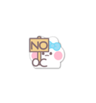 動くうしゃぎ！！3 水色（個別スタンプ：2）