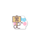 動くうしゃぎ！！3 水色（個別スタンプ：3）