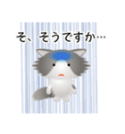 色々な猫6-3 長毛-立ち耳-グレー白（個別スタンプ：36）