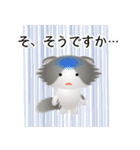 色々な猫6-4 長毛-垂れ耳-グレー白（個別スタンプ：36）