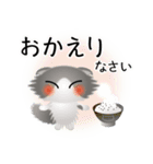 色々な猫6-4 長毛-垂れ耳-グレー白（個別スタンプ：39）