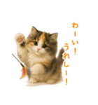 ふわふわ三毛猫の毎日使えるスタンプ（個別スタンプ：31）