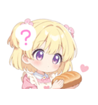 パン屋さんのエプロンの女の子スタンプ（個別スタンプ：10）
