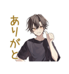 ゆるい黒猫系男子の日常（個別スタンプ：3）