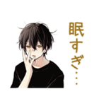 ゆるい黒猫系男子の日常（個別スタンプ：6）