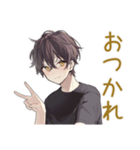 ゆるい黒猫系男子の日常（個別スタンプ：8）