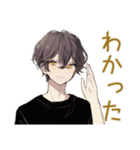 ゆるい黒猫系男子の日常（個別スタンプ：23）