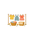 可愛い動物の家族の日常スタンプ（個別スタンプ：23）