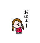 一年使える＊かわいい女子。（個別スタンプ：2）