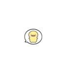 【小さくリアクション】シンプルまるい人（個別スタンプ：3）