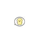 【小さくリアクション】シンプルまるい人（個別スタンプ：34）