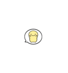 【小さくリアクション】シンプルまるい人（個別スタンプ：35）