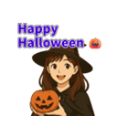 秋とハロウィン女子の毎日使えるスタンプ（個別スタンプ：8）