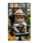 麦わら帽ネコ 思いやり 気づかい 敬語 BIG（個別スタンプ：22）