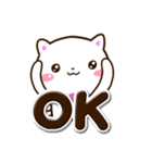 シロネコすたんぷ☆ぷっくり文字（個別スタンプ：11）