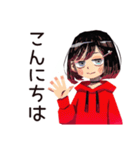 返信すら面倒なダウナー女子（個別スタンプ：3）