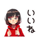 返信すら面倒なダウナー女子（個別スタンプ：34）