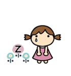 イニシャルZ 女の子（個別スタンプ：9）