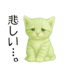 推し猫【緑】,,,,（個別スタンプ：22）