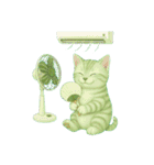 推し猫【緑】,,,,（個別スタンプ：26）