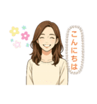 女友達スタンプ1（個別スタンプ：2）