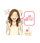 女友達スタンプ1（個別スタンプ：9）