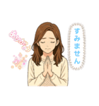 女友達スタンプ1（個別スタンプ：12）