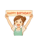 なないろママちゃん⭐️誕生日だよ（個別スタンプ：1）