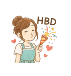 なないろママちゃん⭐️誕生日だよ（個別スタンプ：17）