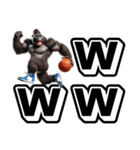ゴリラ×バスケットボール 第19弾 デカ文字（個別スタンプ：5）