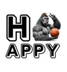 ゴリラ×バスケットボール 第19弾 デカ文字（個別スタンプ：16）