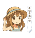 夏の女の子*（個別スタンプ：4）