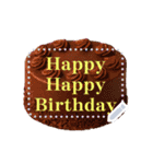 文や名前が書き込める♥誕生日ケーキ（個別スタンプ：8）