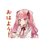 ラブリーな女の子のほっこりカフェ（個別スタンプ：3）